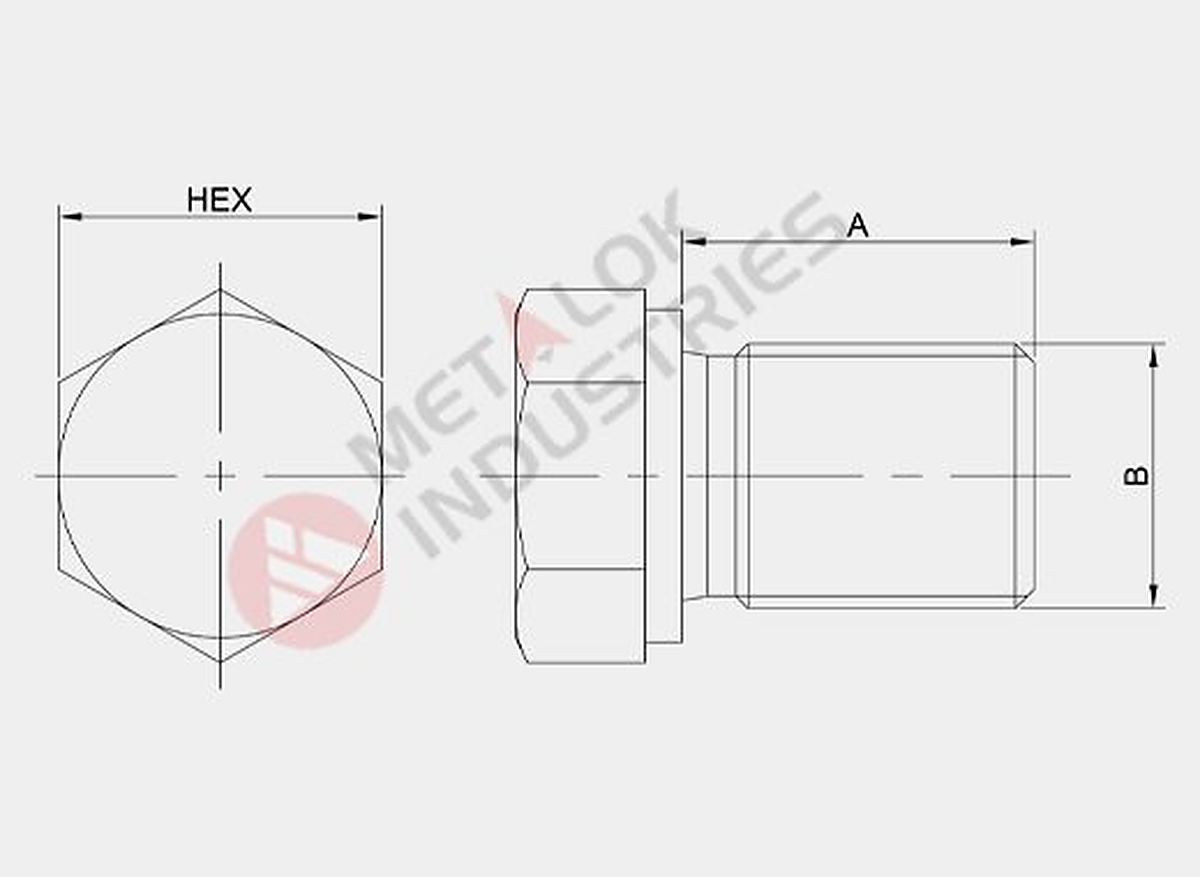 Header plug dimension drawing