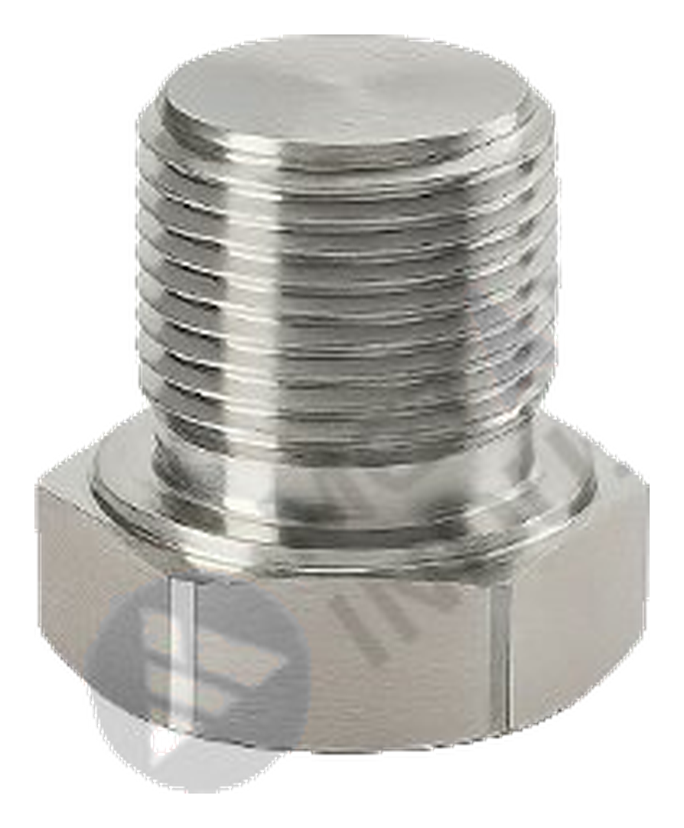 Metalok header plug, front view