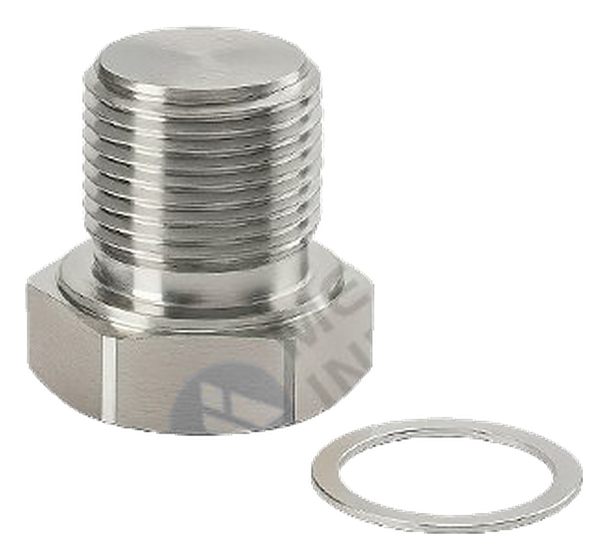 Header plug with flat gasket